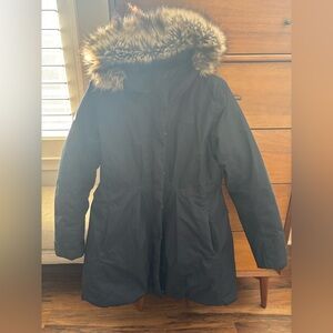 The North Face Women's Navy Jacket with Fur Hood